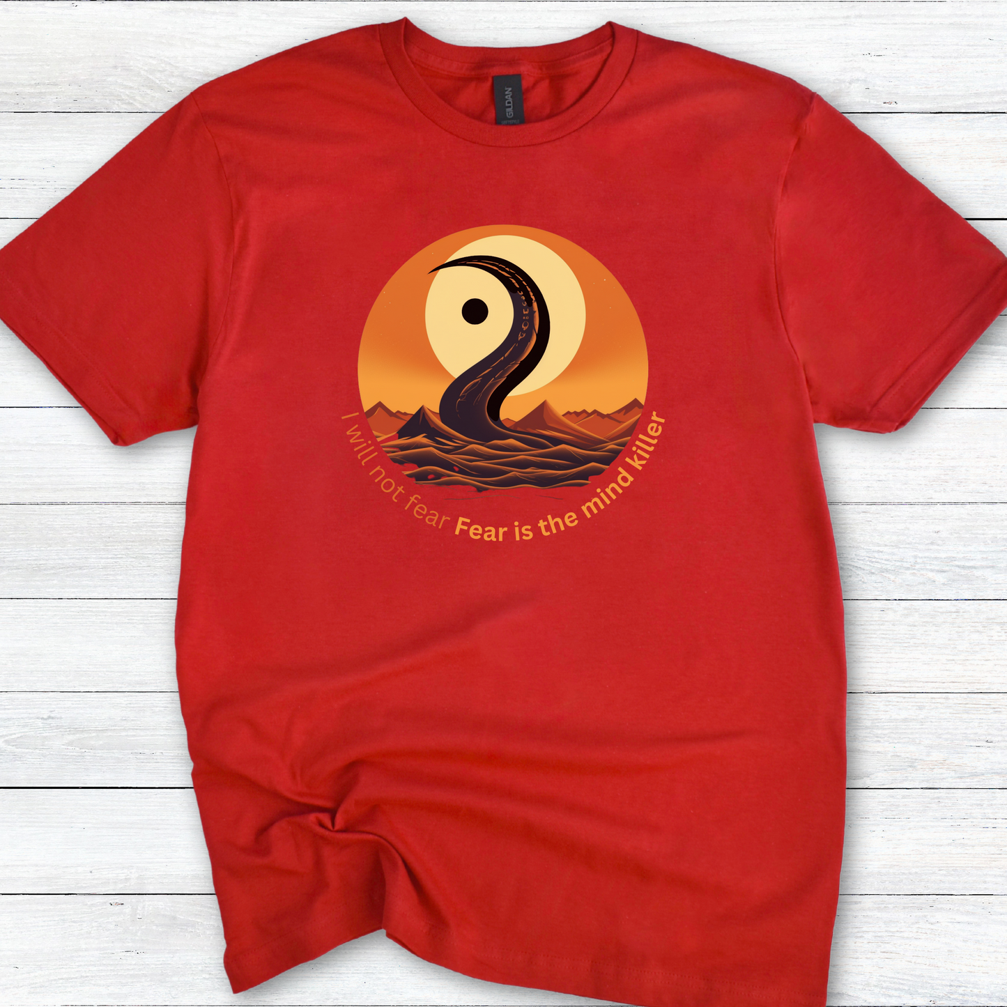 Dune T-Shirt – "Fear is the Mind-Killer" Sci-Fi Graphic Tee for Frank Herbert Fans