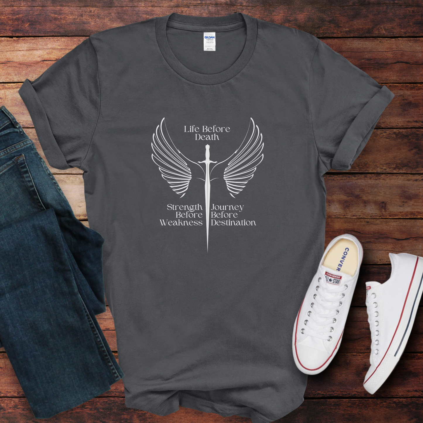 Brandon Sanderson Shirt, Life Before Death. Strength Before Weakness. Journey Before Destination. Way of Kings - T-Shirt