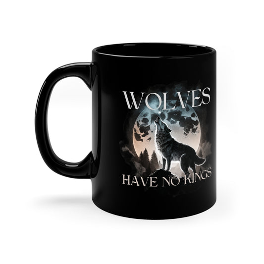 Robin Hobb Mug, Wolves Have No Kings, Nighteyes - 11oz Black Mug