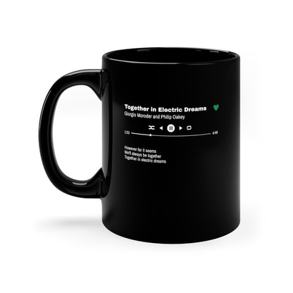 Personalized Song Mug, Music Mug, Customize with your Favorite Song, Artist, Lyrics, Times, Personalized Gift - 11oz Black Mug