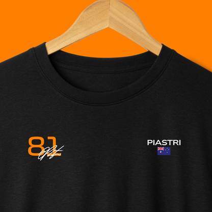Oscar Piastri T-Shirt, Formula 1 Racing Tee, Australian Flag, PIA, F1 Fans, F1 Gift, Number 81 - Unisex Softstyle T-Shirt