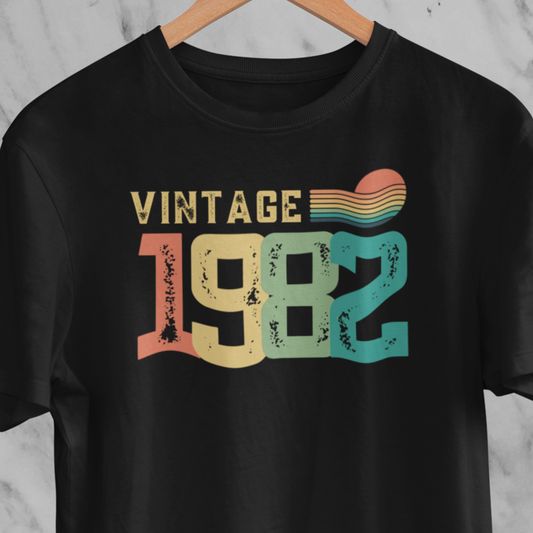 Personalized Birthday Shirt, Custom Year, Vintage, Retro Style Tee, Unique Gift Idea for Him/Her - T-Shirt