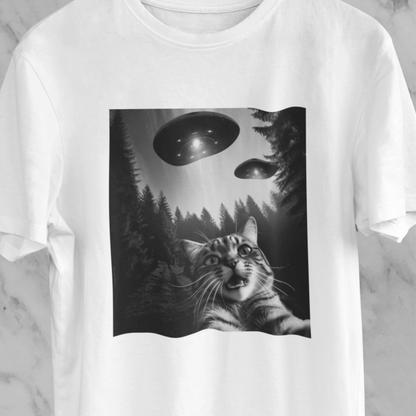 Cat Selfie UFOs T-Shirt