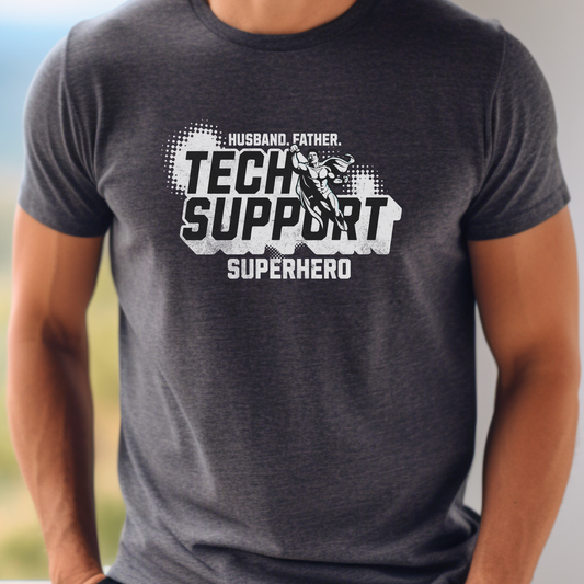 Husband Dad IT Support Shirt, Tech Support TShirt for Dad, Funny Tech Support Gift for Husband, Funny Sys Admin Tee for Him