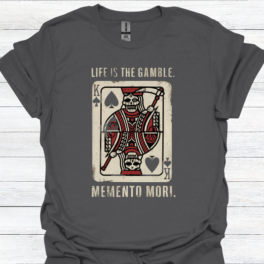 Death King of Spades T-Shirt, Stoic Philosophy Tee, Memento Mori Unisex Top, Life is a Gamble Shirt, Inspirational Graphic Tee