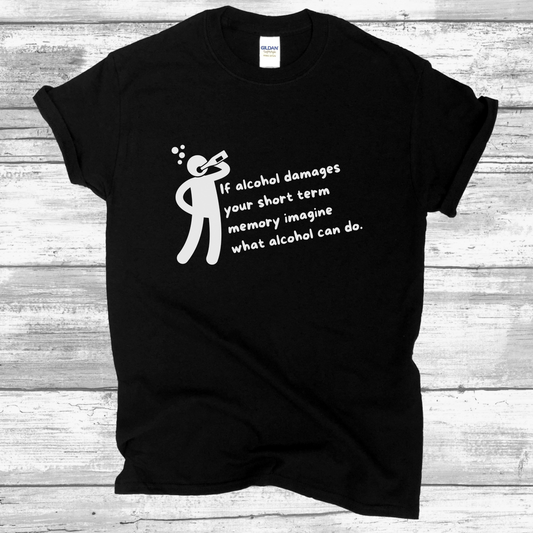 Unique Barwear T-Shirt, Humorous Drinkers Tee, Beer Lover, Funny Alcohol Memory Joke Tee, Party Shirt - Unisex Softstyle T-Shirt