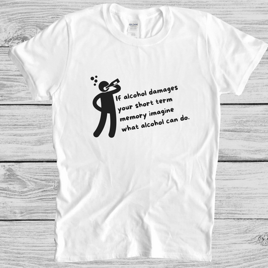 Unique Barwear T-Shirt, Humorous Drinkers Tee, Beer Lover, Funny Alcohol Memory Joke Tee, Party Shirt - Unisex Softstyle T-Shirt