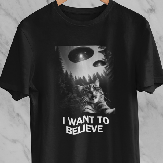 Cat Selfie UFOs XFiles T-Shirt