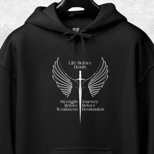 Brandon Sanderson Hoodie, Life Before Death Quote, Way of Kings, Brandon Sanderson Gift, Military, Motivational Hooded Sweatshirt