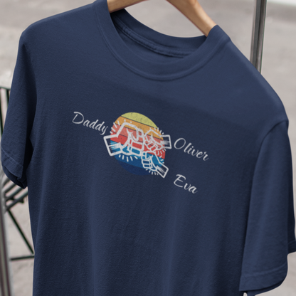 Custom Dad Fist Bump & Childrens Names T-Shirt