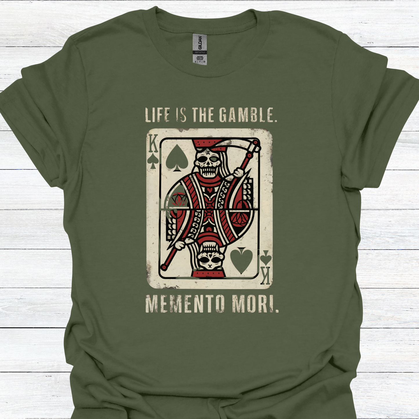 Death King of Spades T-Shirt, Stoic Philosophy Tee, Memento Mori Unisex Top, Life is a Gamble Shirt, Inspirational Graphic Tee