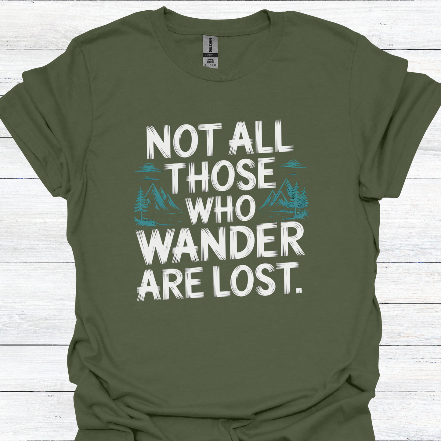 J.R.R. Tolkien Quote T-Shirt – "Not All Those Who Wander Are Lost" LOTR Adventure Tee