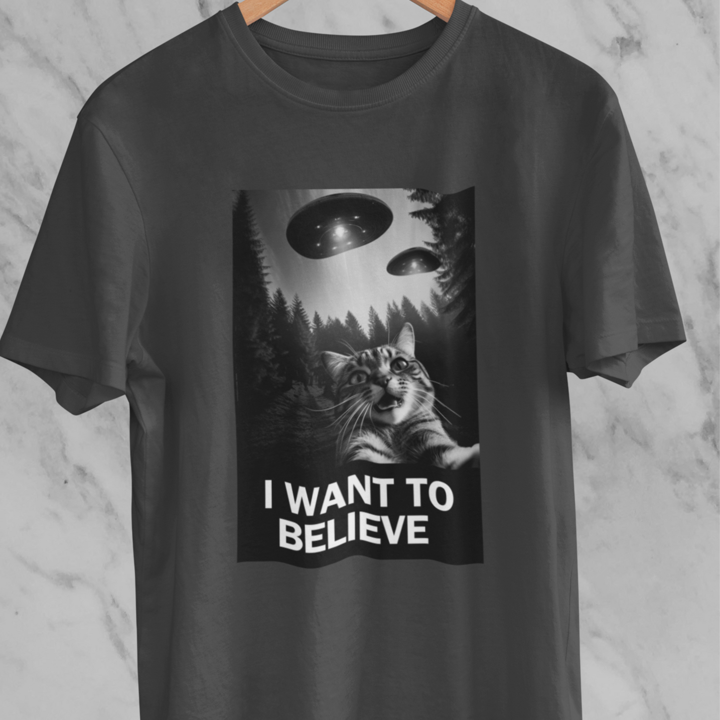 Cat Selfie UFOs XFiles T-Shirt