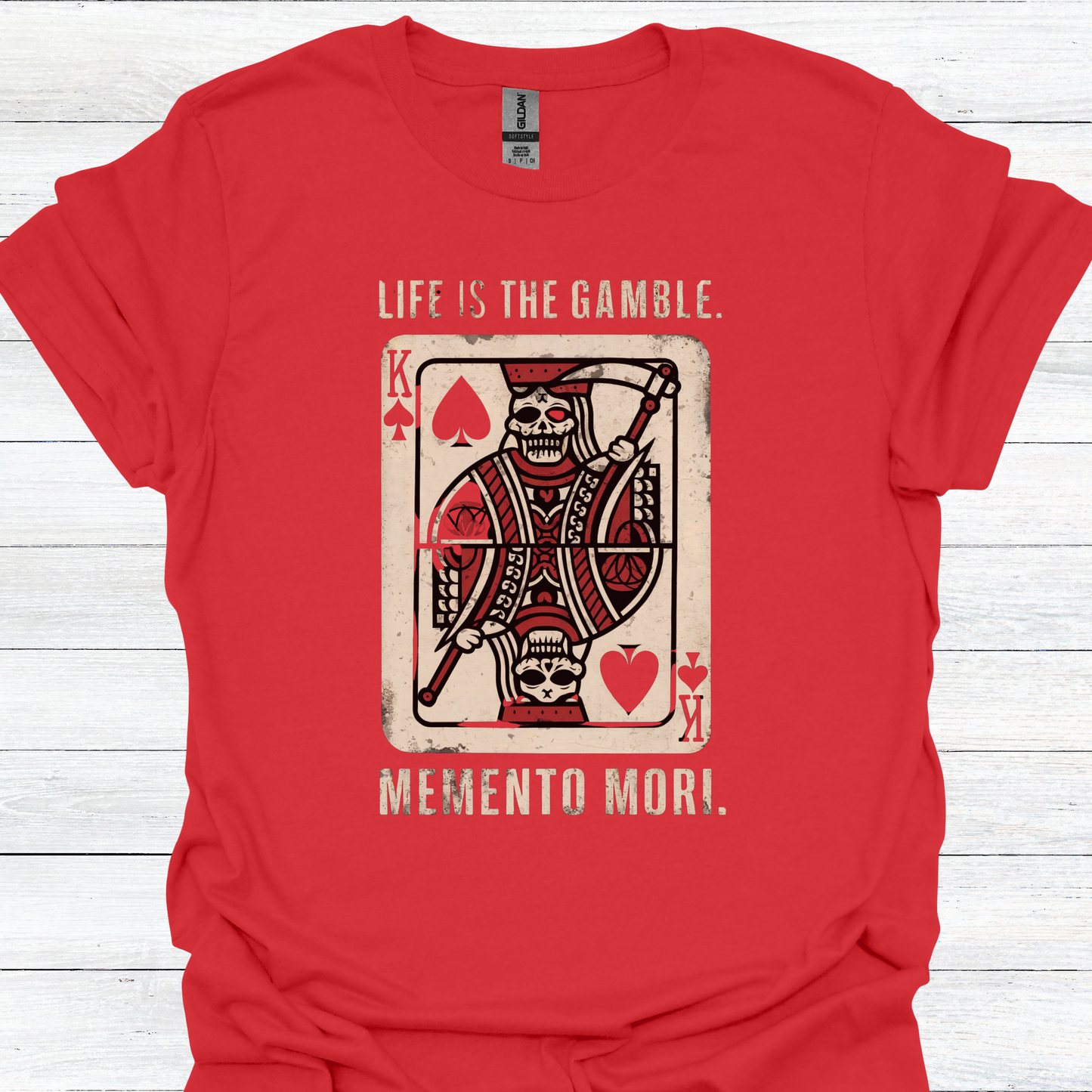 Death King of Spades T-Shirt, Stoic Philosophy Tee, Memento Mori Unisex Top, Life is a Gamble Shirt, Inspirational Graphic Tee