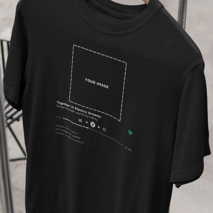 Custom Song & Image T-Shirt, Favourite Song, Artist & Lyrics - Unisex T-Shirt
