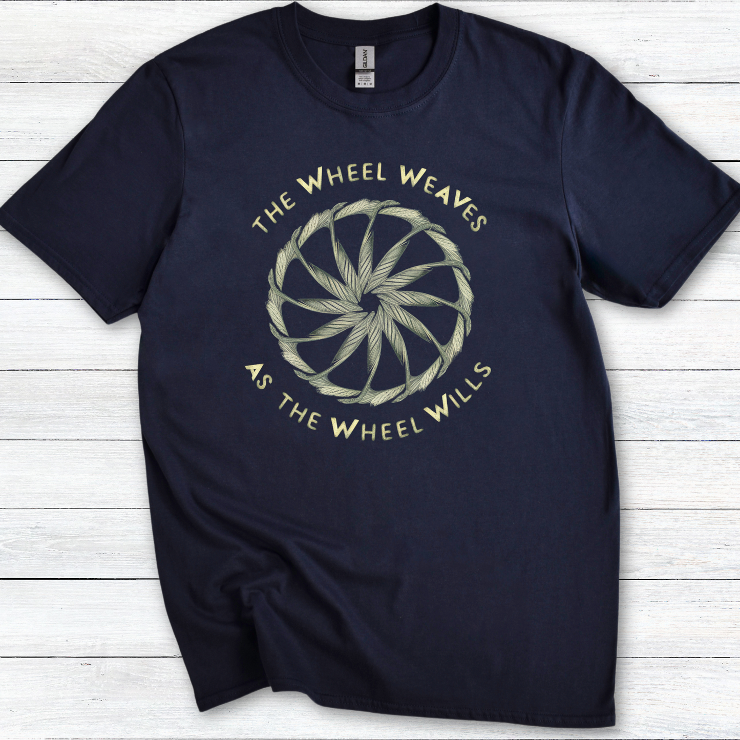 Wheel Weaves Robert Jordan Tee, Unisex T-Shirt Fan Gift, The Wheel Wills Graphic Shirt, Softstyle Tee, Wheel of Time Quote Apparel