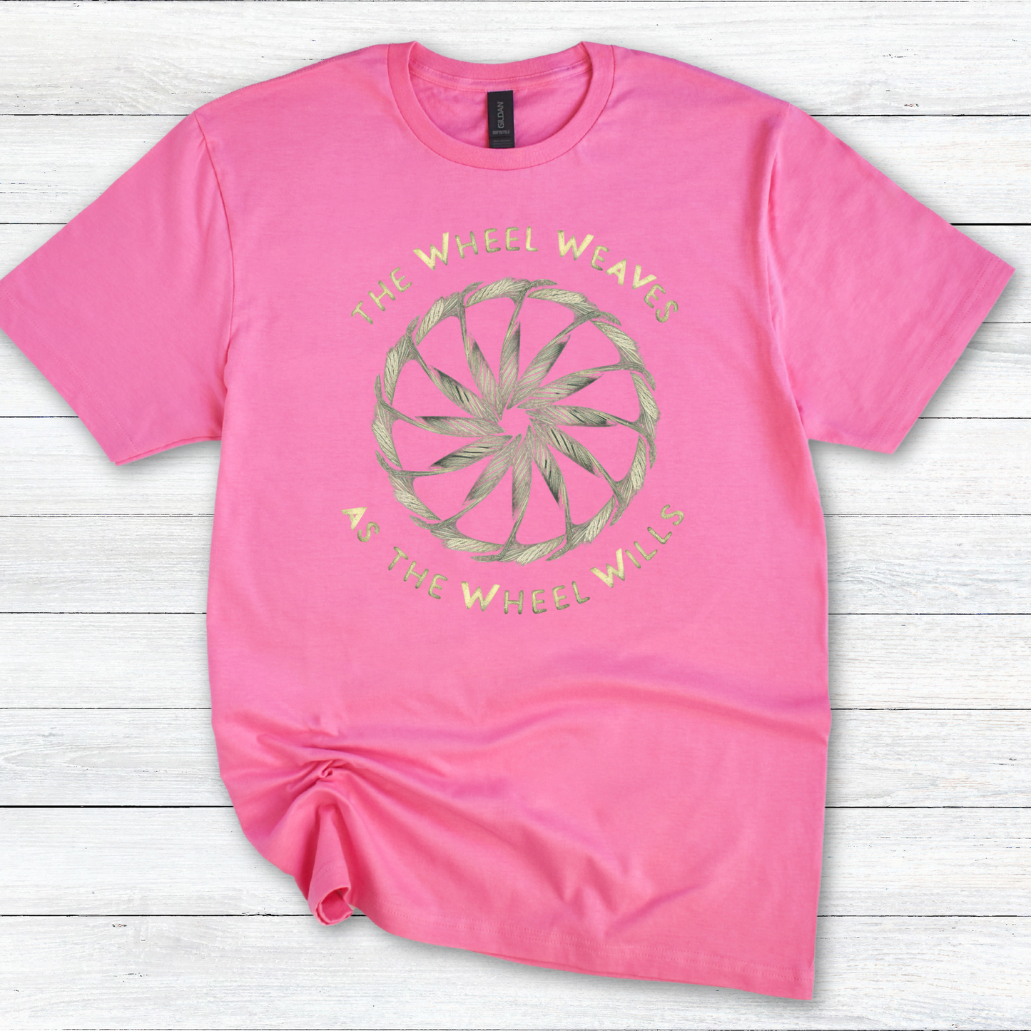 Wheel Weaves Robert Jordan Tee, Unisex T-Shirt Fan Gift, The Wheel Wills Graphic Shirt, Softstyle Tee, Wheel of Time Quote Apparel