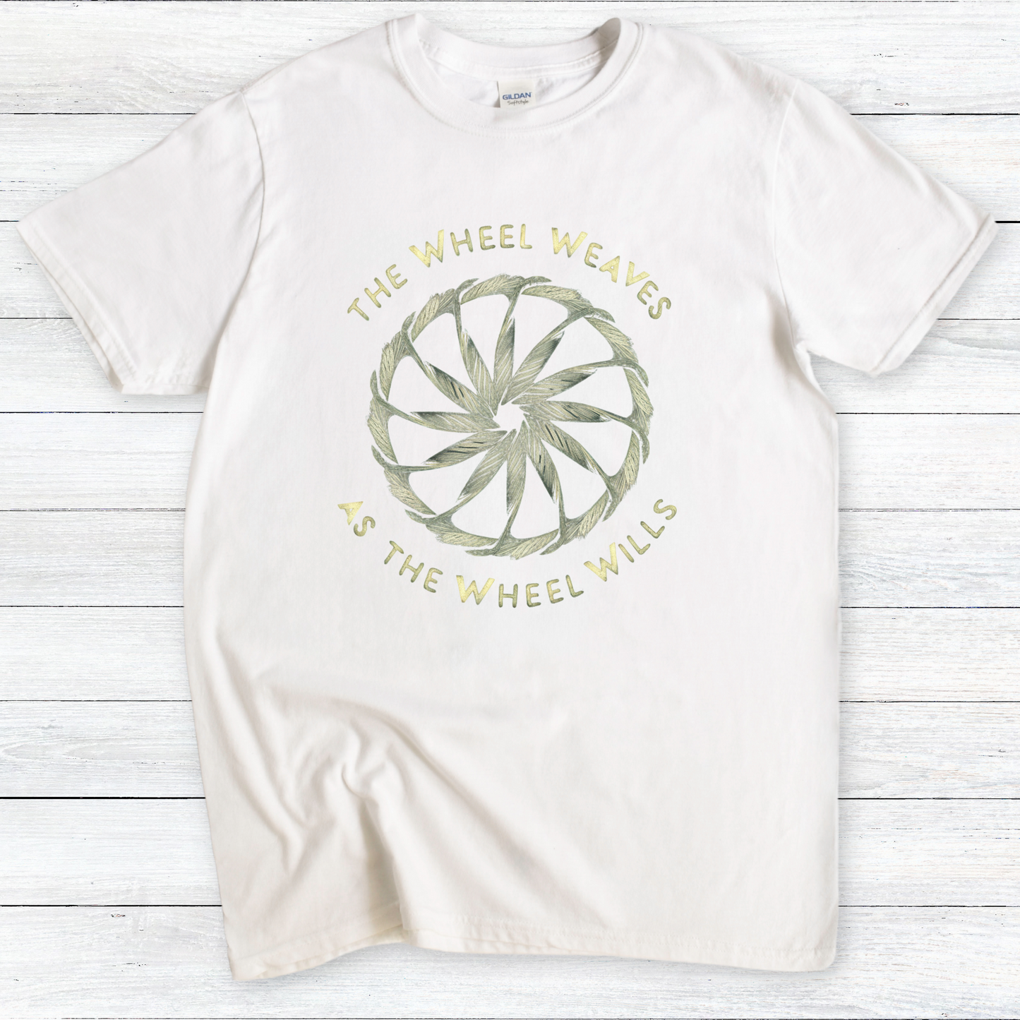 Wheel Weaves Robert Jordan Tee, Unisex T-Shirt Fan Gift, The Wheel Wills Graphic Shirt, Softstyle Tee, Wheel of Time Quote Apparel