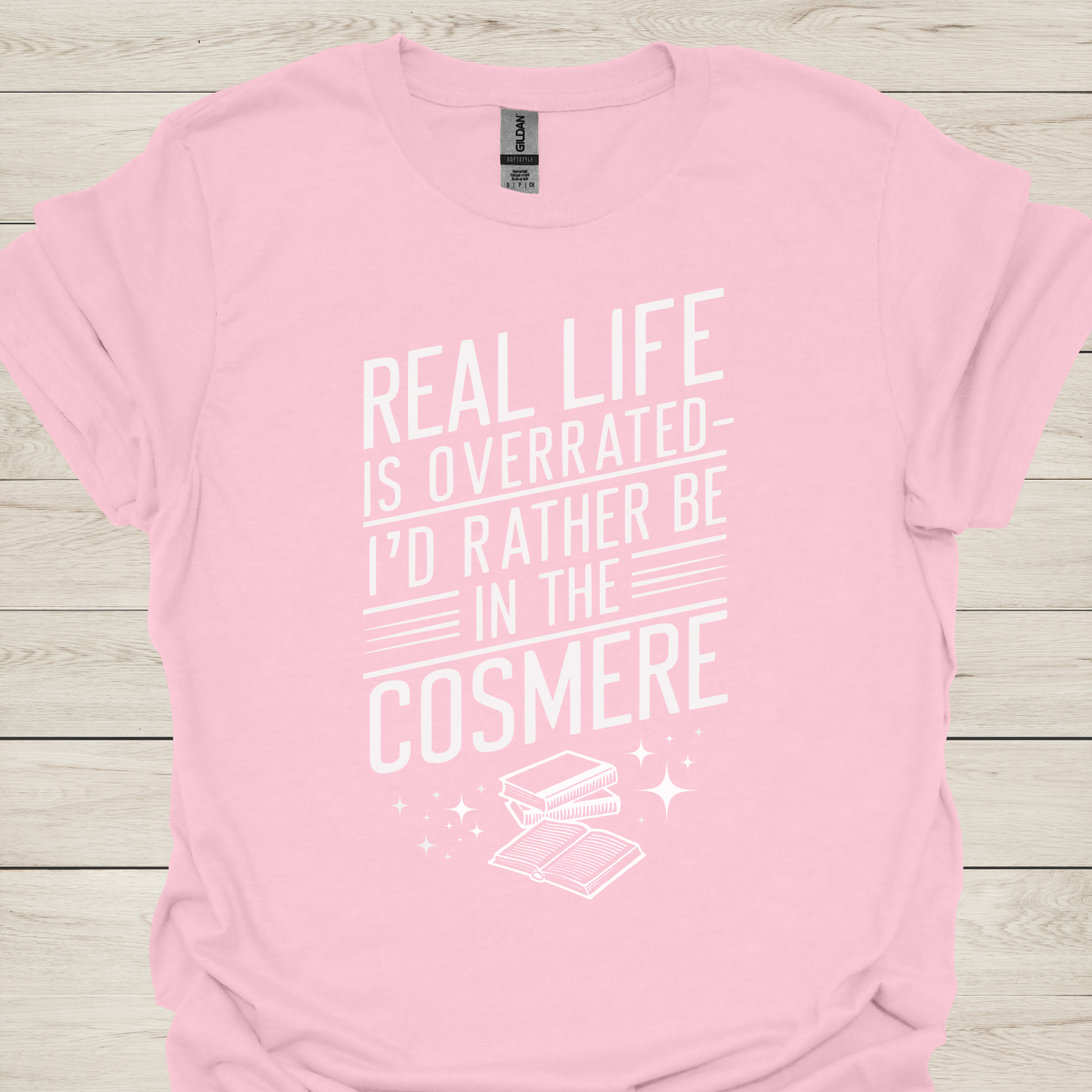Real Life Is Overrated T-Shirt, I'd Rather Be in the Cosmere Tee, Funny Brandon Sanderson Fan Shirt, Fantasy Book Lover Gift