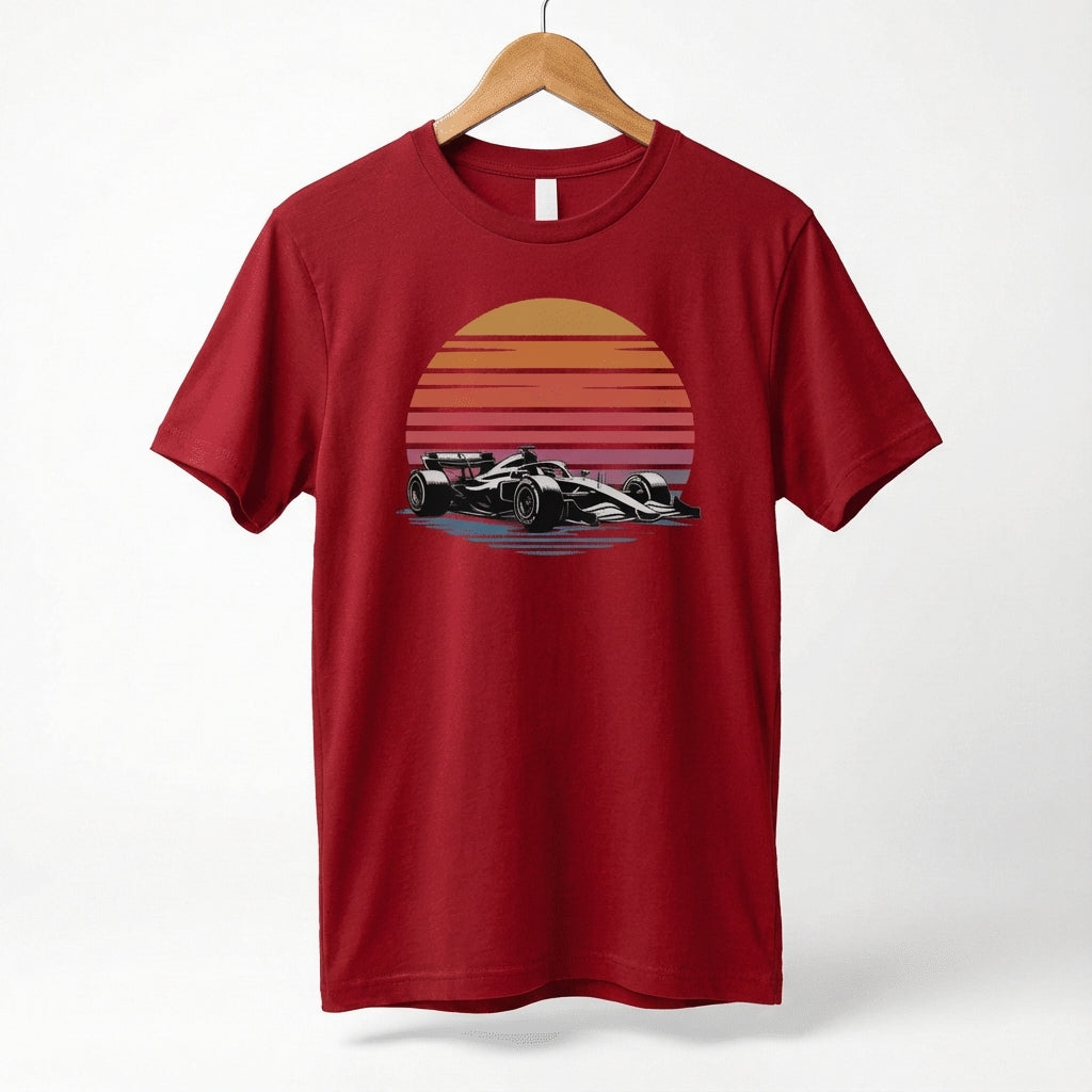 Retro Formula 1 Sunset F1 Car T-Shirt | Vintage Racing Tee