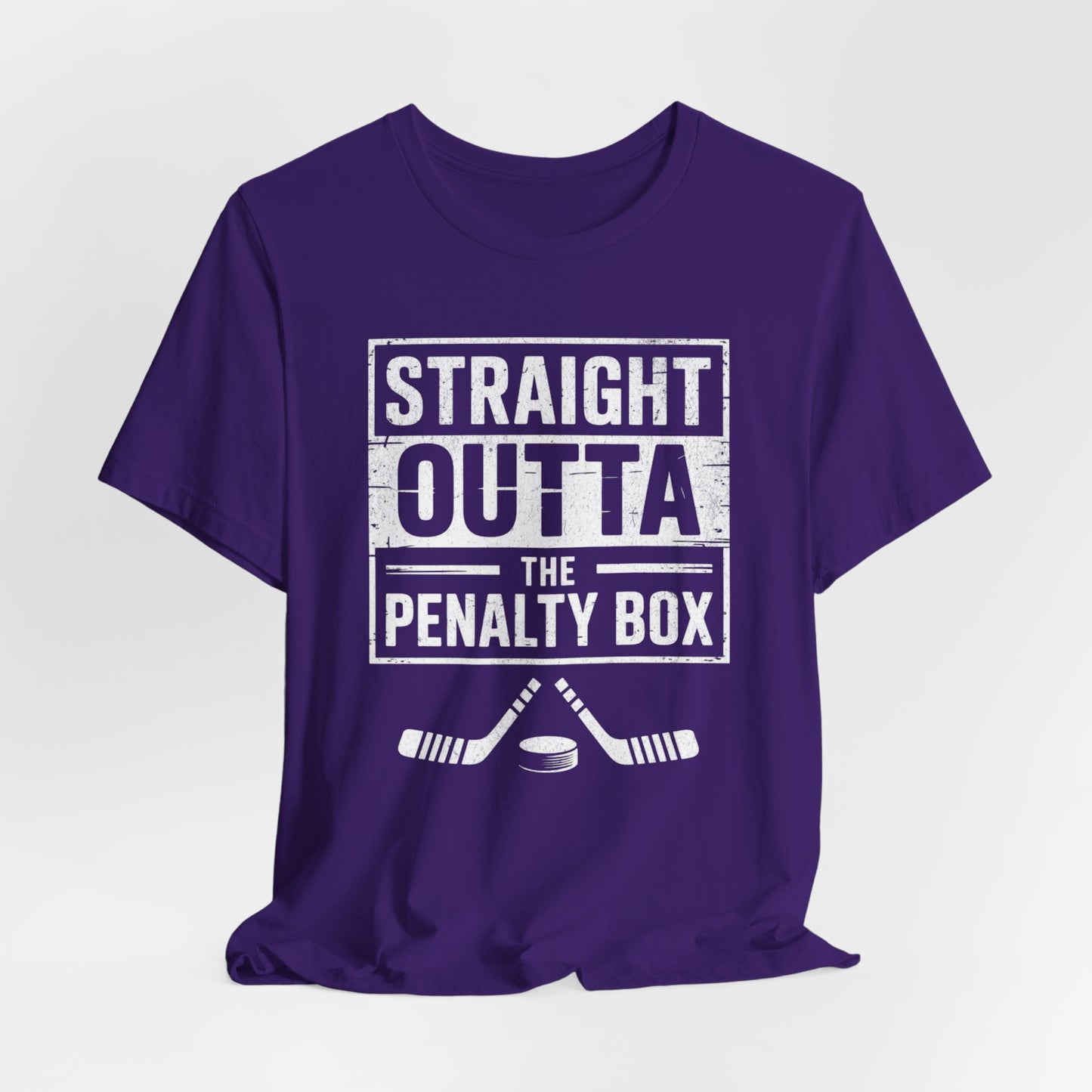 Straight Outta The Penalty Box Ice Hockey Shirt | Hockey Mask & Sticks Tee