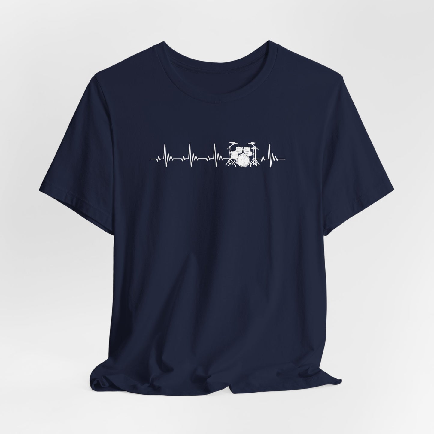 Heartbeat Drum Set T-Shirt | Heart Beats for Drumming Tee