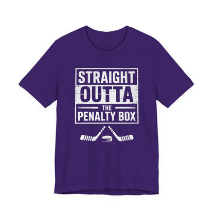 Straight Outta The Penalty Box Ice Hockey Shirt | Hockey Mask & Sticks Tee