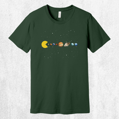 Eating The Solar System Tee | Space Video Game Planets