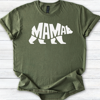 Mama Bear T-Shirt, Graphic Tee for Moms, Cute Unisex Shirt, Bold Mother's Day Gift, Softstyle Tee for Her