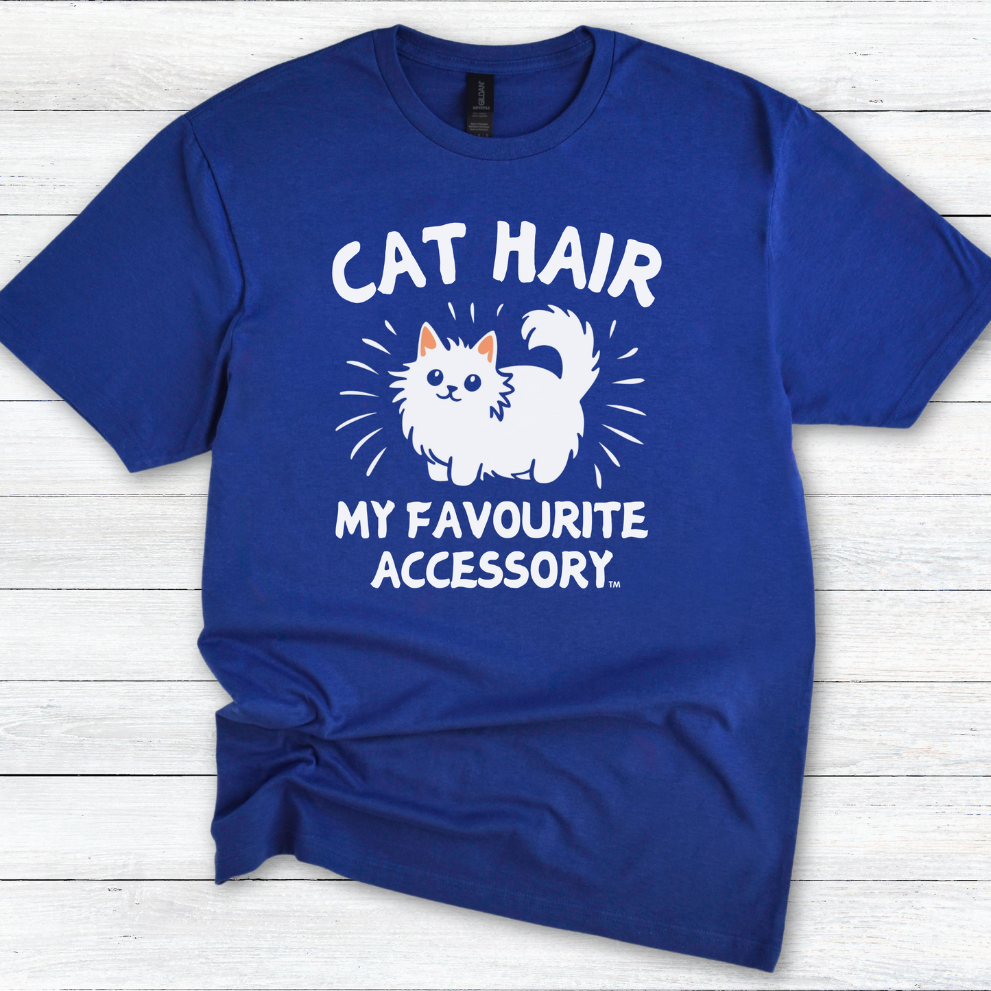 Cat Hair My Favourite Accessory T‑Shirt — Cat Lover Graphic Tee