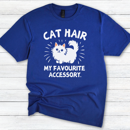 Cat Hair My Favourite Accessory T‑Shirt — Cat Lover Graphic Tee