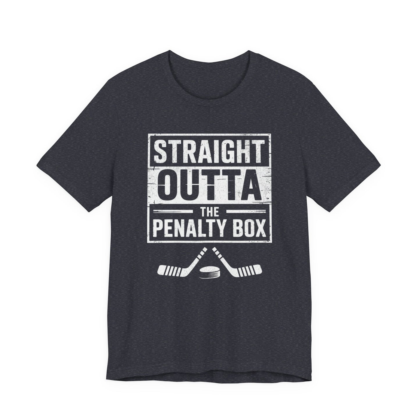 Straight Outta The Penalty Box Ice Hockey Shirt | Hockey Mask & Sticks Tee