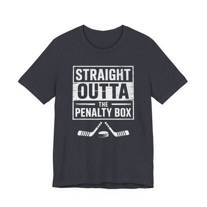 Straight Outta The Penalty Box Ice Hockey Shirt | Hockey Mask & Sticks Tee