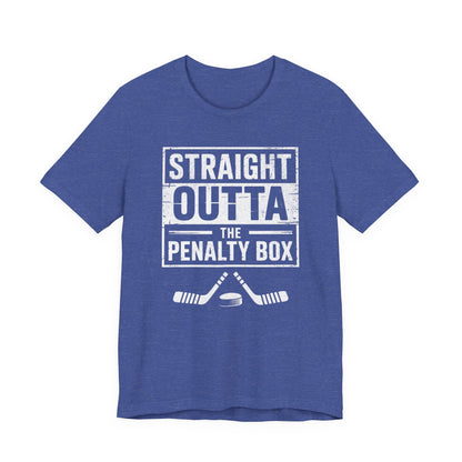 Straight Outta The Penalty Box Ice Hockey Shirt | Hockey Mask & Sticks Tee