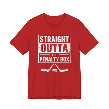 Straight Outta The Penalty Box Ice Hockey Shirt | Hockey Mask & Sticks Tee