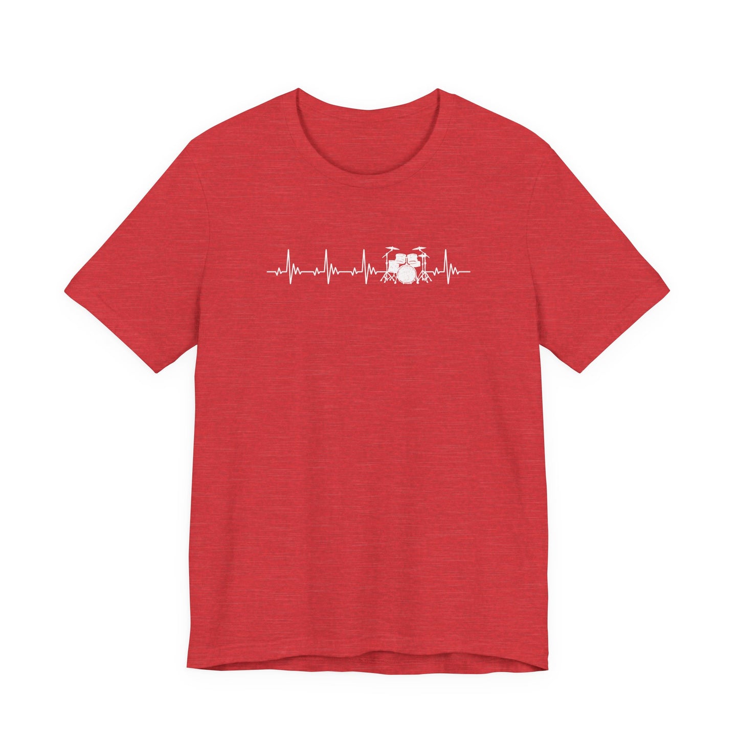 Heartbeat Drum Set T-Shirt | Heart Beats for Drumming Tee