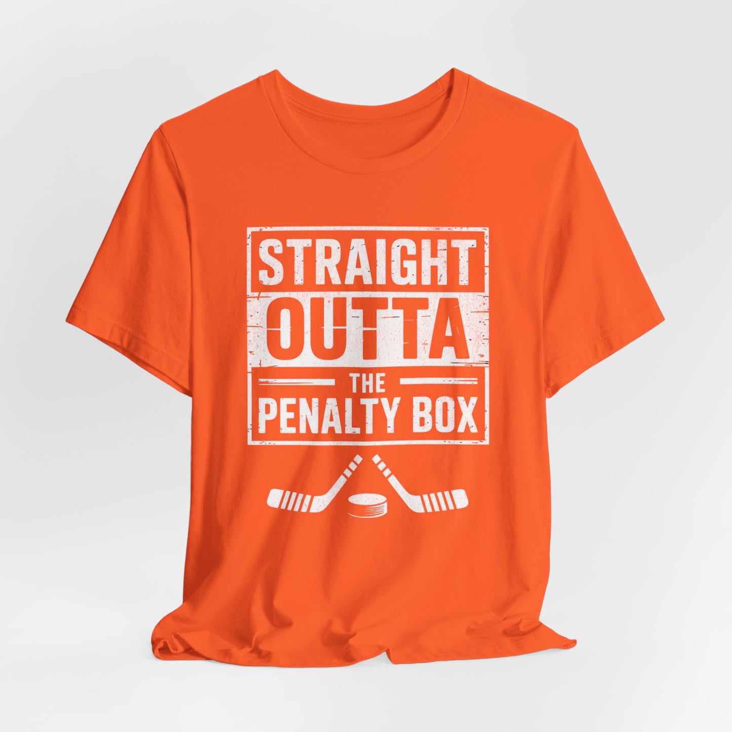 Straight Outta The Penalty Box Ice Hockey Shirt | Hockey Mask & Sticks Tee