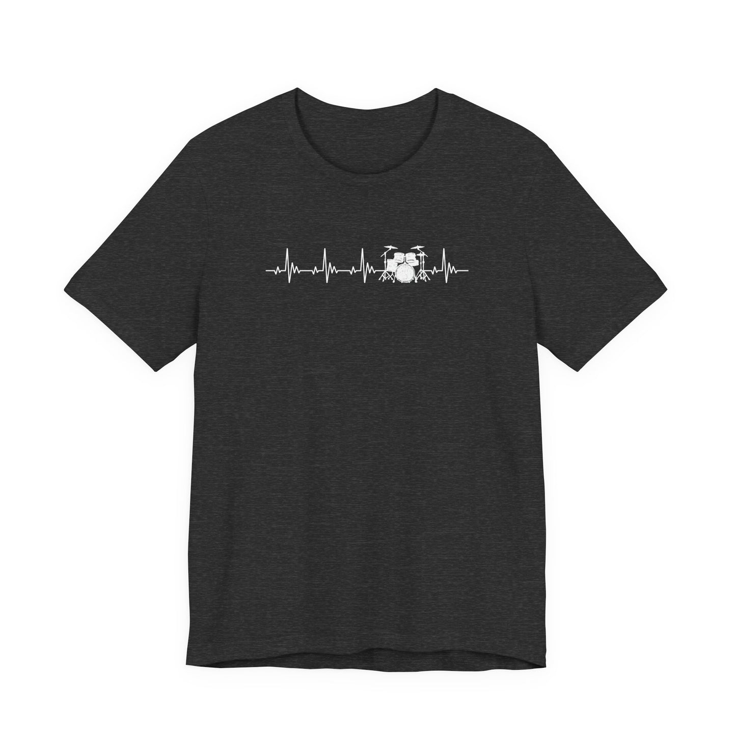 Heartbeat Drum Set T-Shirt | Heart Beats for Drumming Tee