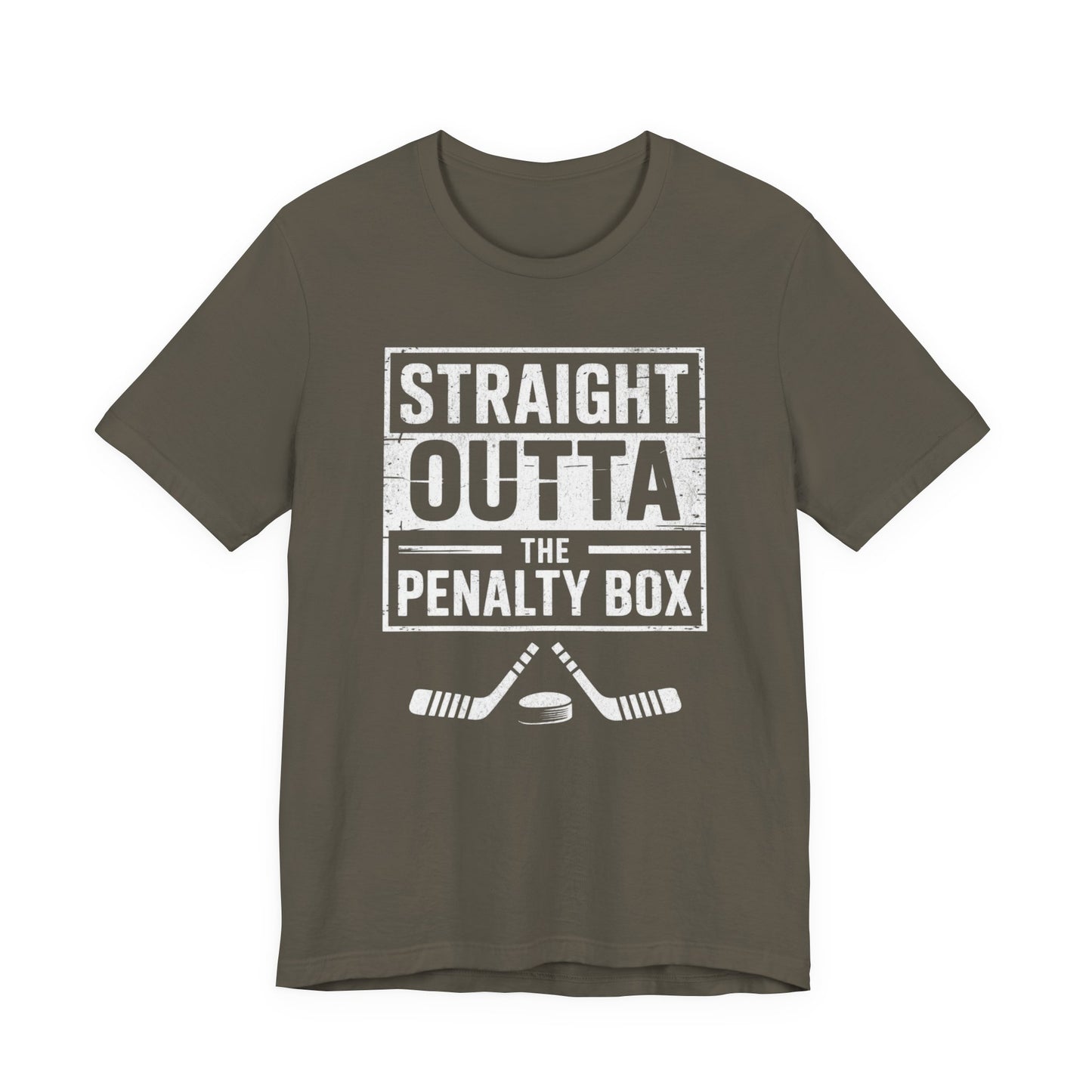 Straight Outta The Penalty Box Ice Hockey Shirt | Hockey Mask & Sticks Tee
