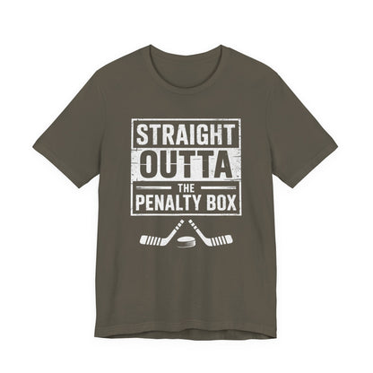 Straight Outta The Penalty Box Ice Hockey Shirt | Hockey Mask & Sticks Tee