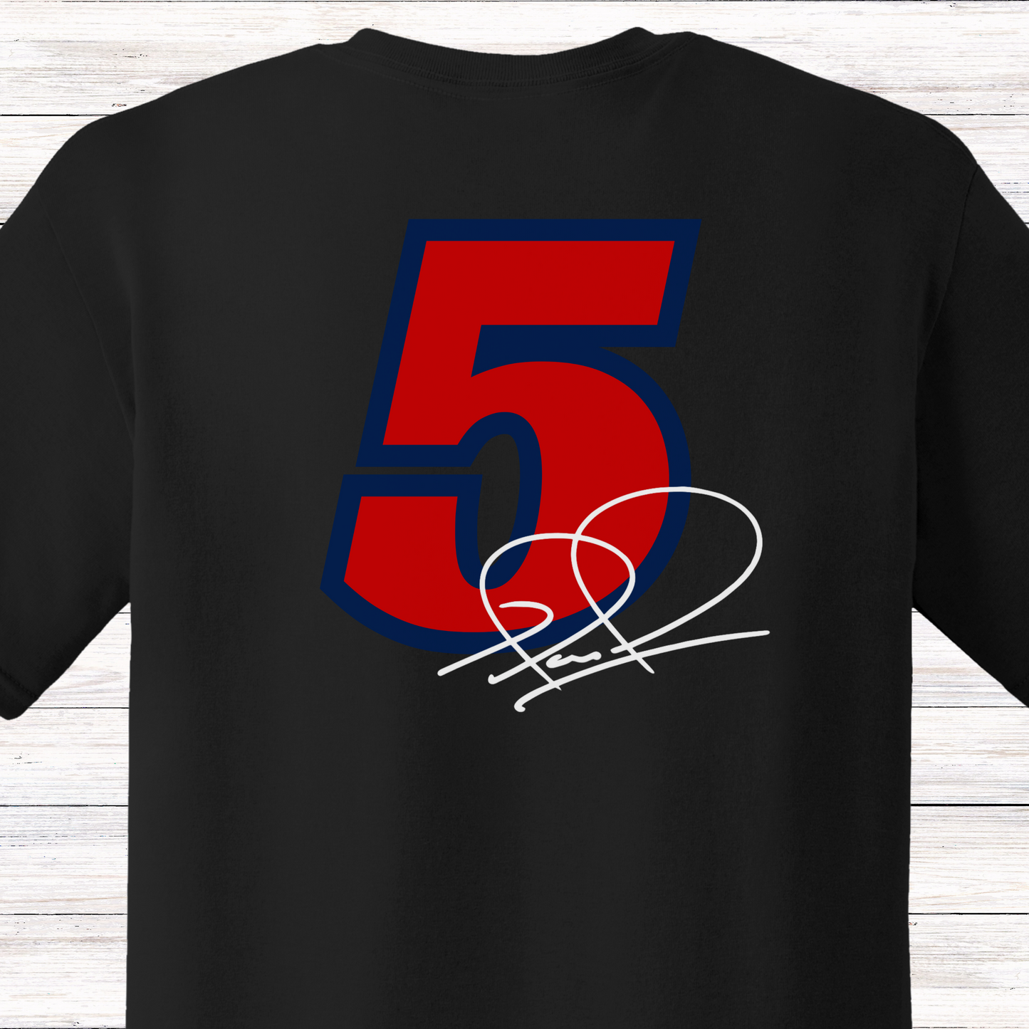 Nigel Mansell Signature T-Shirt - British Racing Legend Fan Shirt, Number 5 & Autograph, Racing Enthusiast Gift, Vintage F1 Apparel,