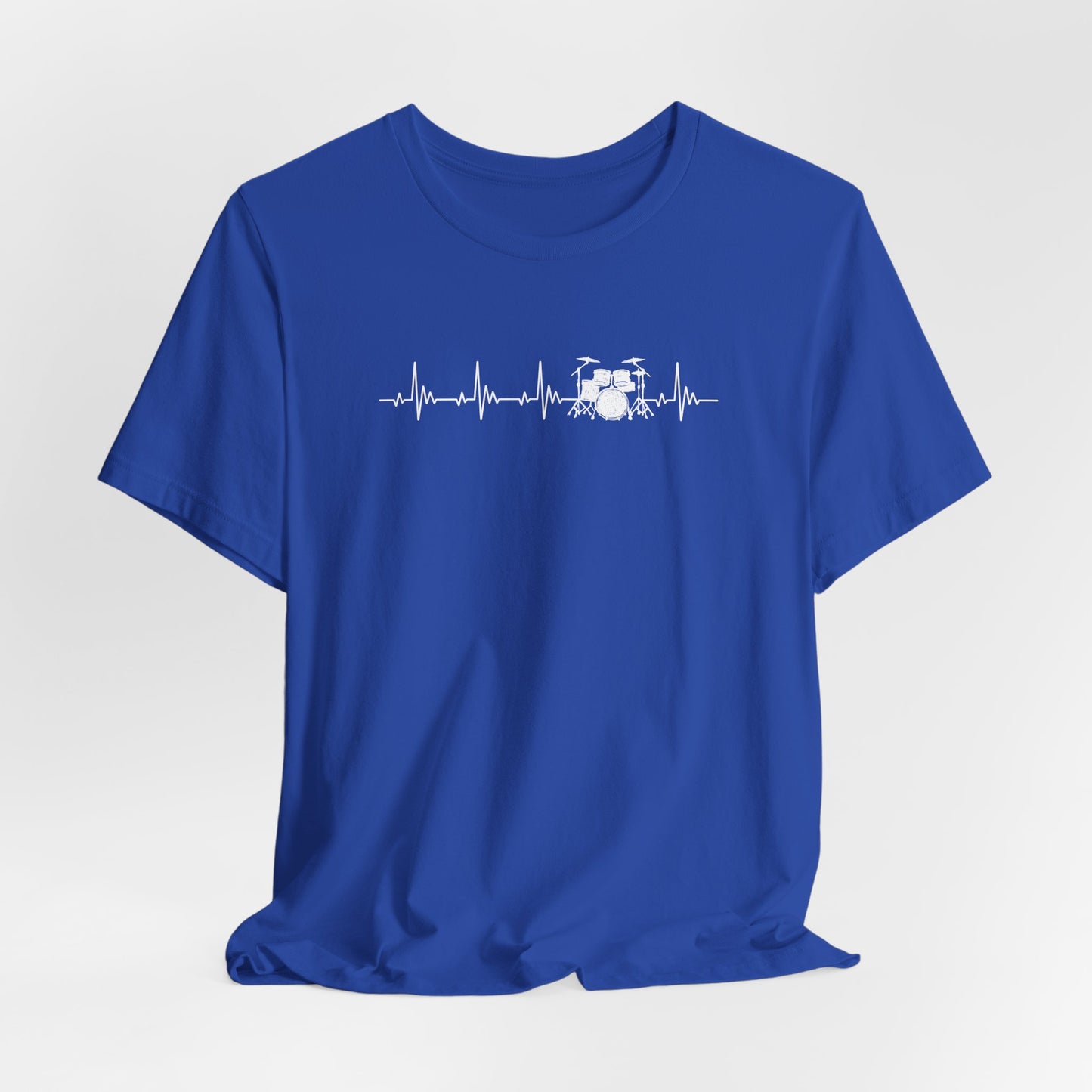 Heartbeat Drum Set T-Shirt | Heart Beats for Drumming Tee