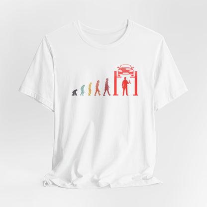 Evolution of Man Car Mechanic T-Shirt, Auto Technician Tee, Mechanic Gift, Funny Garage Shirt, Mechanic Evolution Top