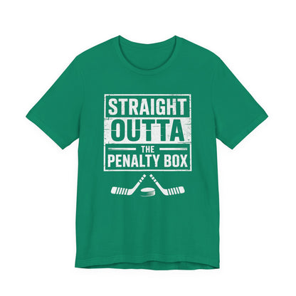 Straight Outta The Penalty Box Ice Hockey Shirt | Hockey Mask & Sticks Tee