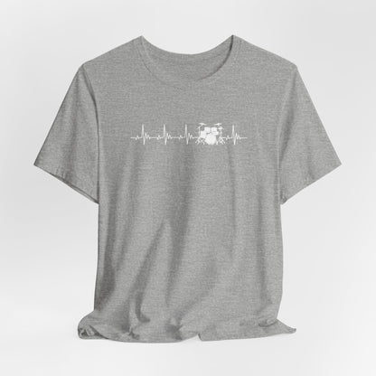 Heartbeat Drum Set T-Shirt | Heart Beats for Drumming Tee