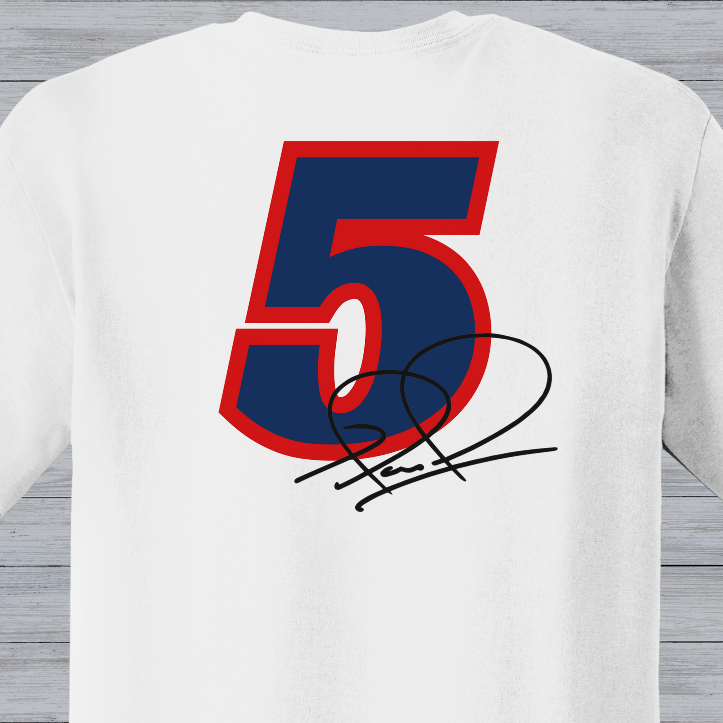 Nigel Mansell Signature T-Shirt - British Racing Legend Fan Shirt, Number 5 & Autograph, Racing Enthusiast Gift, Vintage F1 Apparel,