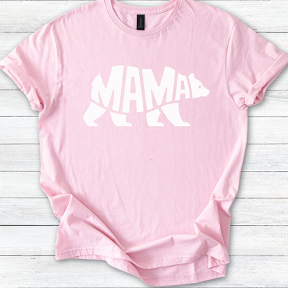 Mama Bear T-Shirt, Graphic Tee for Moms, Cute Unisex Shirt, Bold Mother's Day Gift, Softstyle Tee for Her