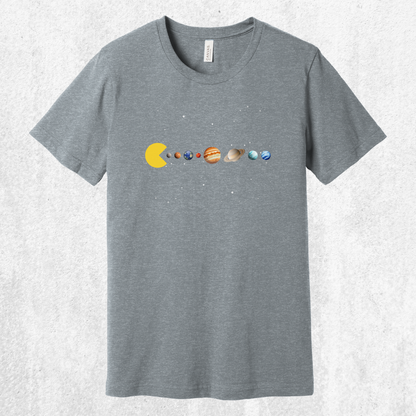 Eating The Solar System Tee | Space Video Game Planets