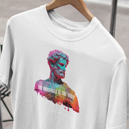 Stoic  Marcus Aurelius T-Shirt , The Obstacle Is The Way, Stoicism Quote, Gift for Stoics, Motivational - Unisex Softstyle T-Shirt