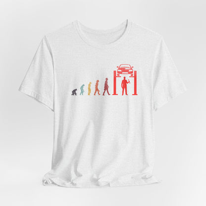 Evolution of Man Car Mechanic T-Shirt, Auto Technician Tee, Mechanic Gift, Funny Garage Shirt, Mechanic Evolution Top